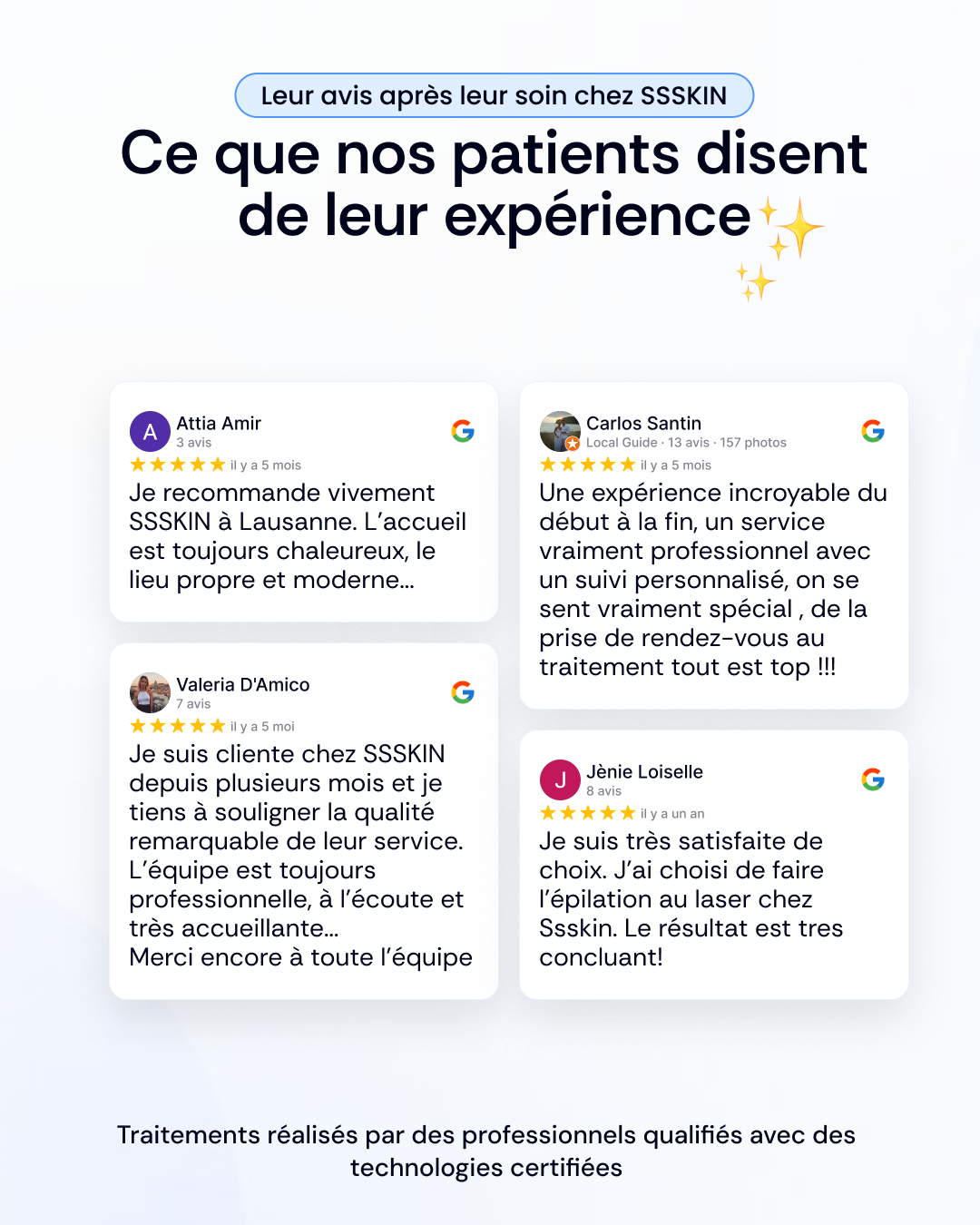 Vos 3 séances d'épilation laser à